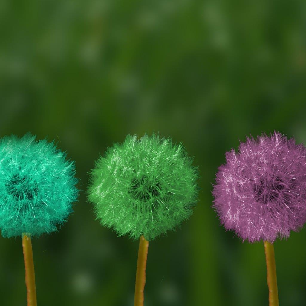 Dandelion clocks